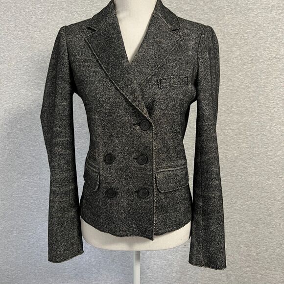 J.CREW Jackets & Blazers - J Crew Jacket Womens 2 Marled Thandie Double Breasted Academia Blazer Tailor Y2K